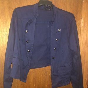 Torrid navy military style jacket, size 4.